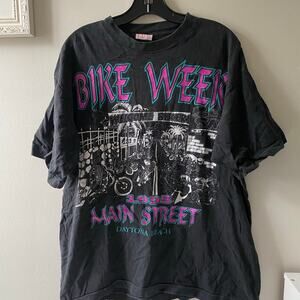 Vintage 90s Daytona Beach Bike Week Eagle Back Hit Graphic Size Large